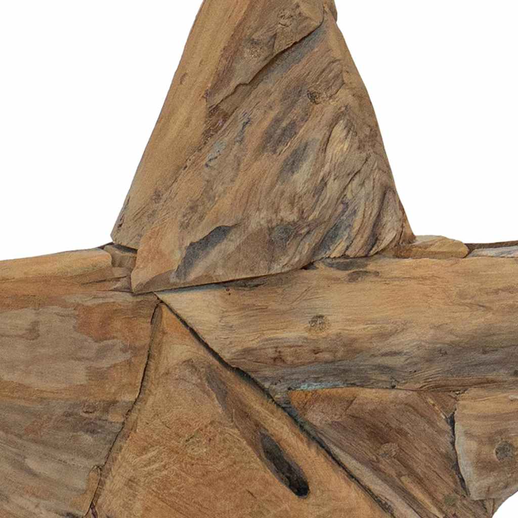 Christmas Star Brown 43.5 x 13.5 x 59 cm Solid Teak Wood