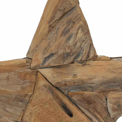 Christmas Star Brown 43.5 x 13.5 x 59 cm Solid Teak Wood