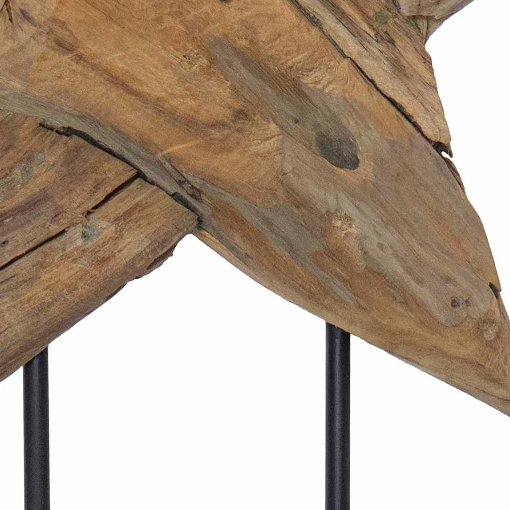 Christmas Star Brown 43.5 x 13.5 x 59 cm Solid Teak Wood