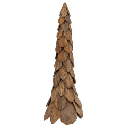 Christmas Tree with Stand Brown 110 cm Solid teak wood