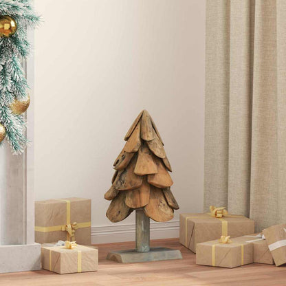Christmas Tree with Stand Brown 60 cm Solid teak wood