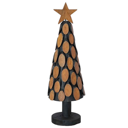 Christmas Tree with Stand Brown 60 cm Solid teak wood