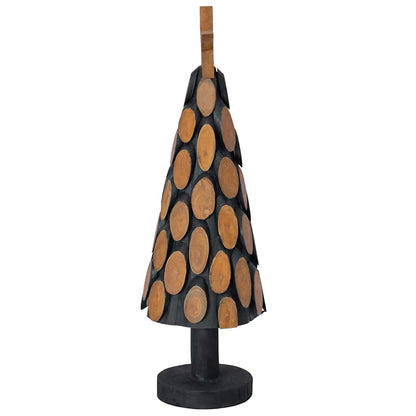 Christmas Tree with Stand Brown 60 cm Solid teak wood