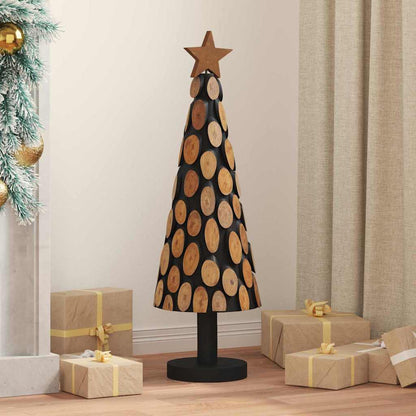 Christmas Tree with Stand Brown 90 cm Solid teak wood