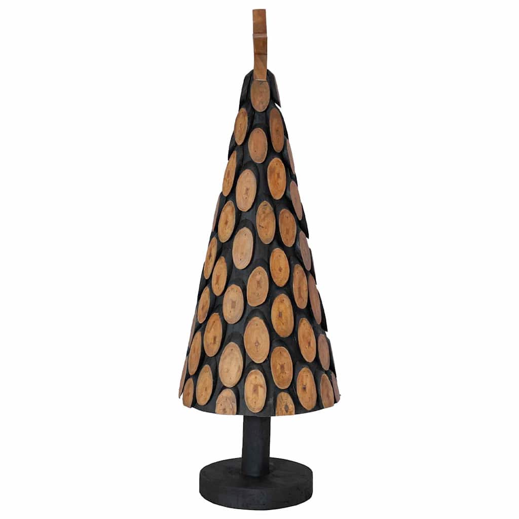 Christmas Tree with Stand Brown 90 cm Solid teak wood