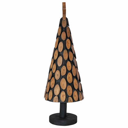 Christmas Tree with Stand Brown 90 cm Solid teak wood