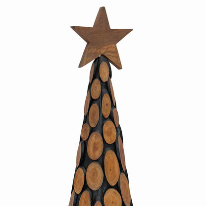 Christmas Tree with Stand Brown 120 cm Solid teak wood
