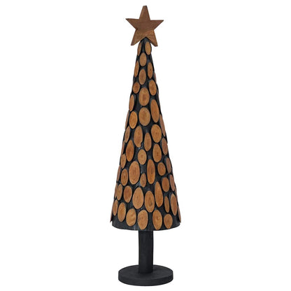 Christmas Tree with Stand Brown 120 cm Solid teak wood