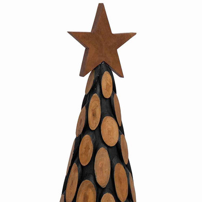Christmas Tree with Stand Brown 150 cm Solid teak wood