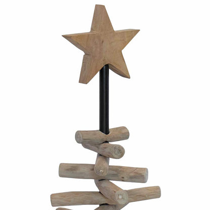 Christmas Tree with Stand Brown 90 cm Solid teak wood