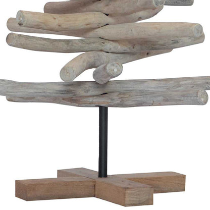 Christmas Tree with Stand Brown 90 cm Solid teak wood