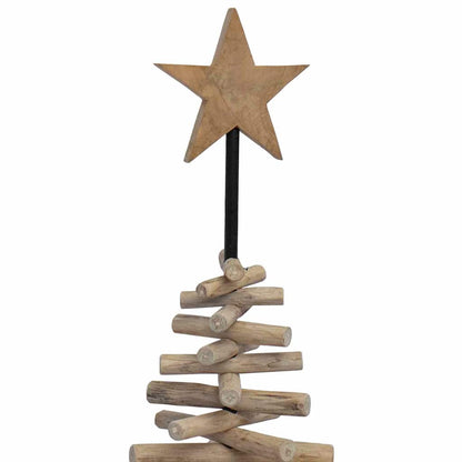 Christmas Tree with Stand Brown 120 cm Solid teak wood