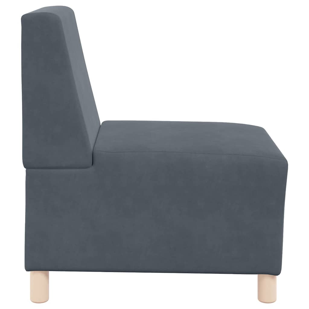 Modular Sofa Unit Armless 2 pcs Dark Grey 55 x 74 x 82 cm