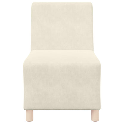 Modular Sofa Unit Armless 2 pcs Cream 55 x 74 x 82 cm Velvet