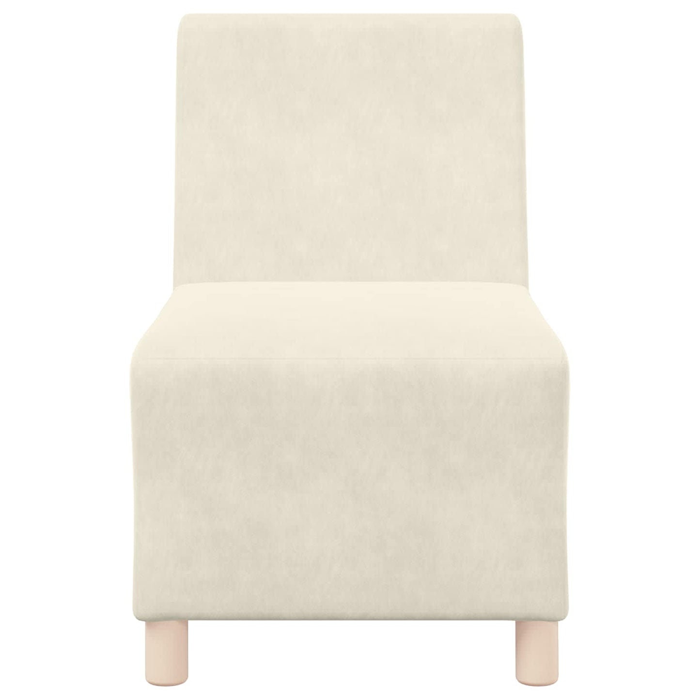 Modular Sofa Unit Armless 2 pcs Cream 55 x 74 x 82 cm Velvet