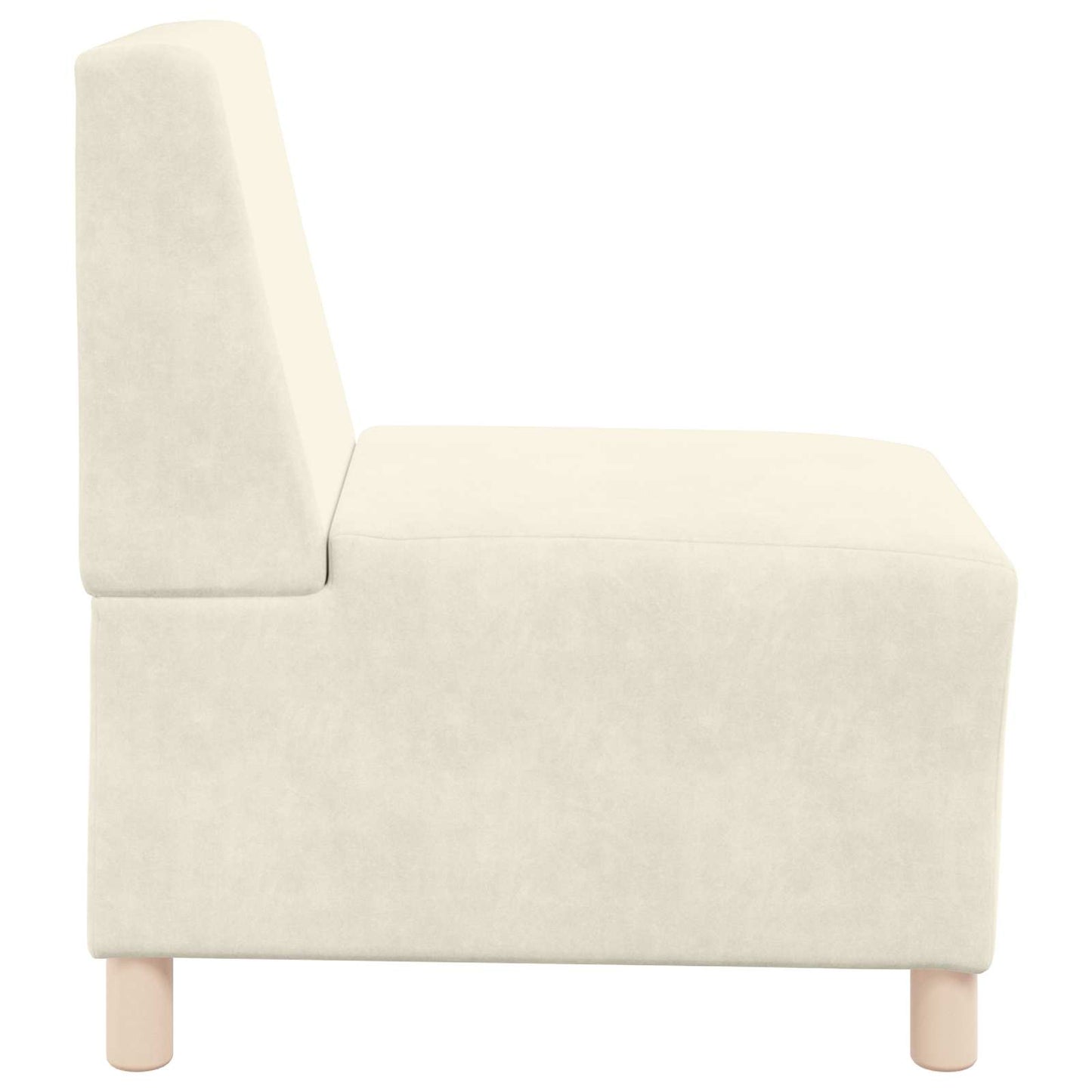 Modular Sofa Unit Armless 2 pcs Cream 55 x 74 x 82 cm Velvet