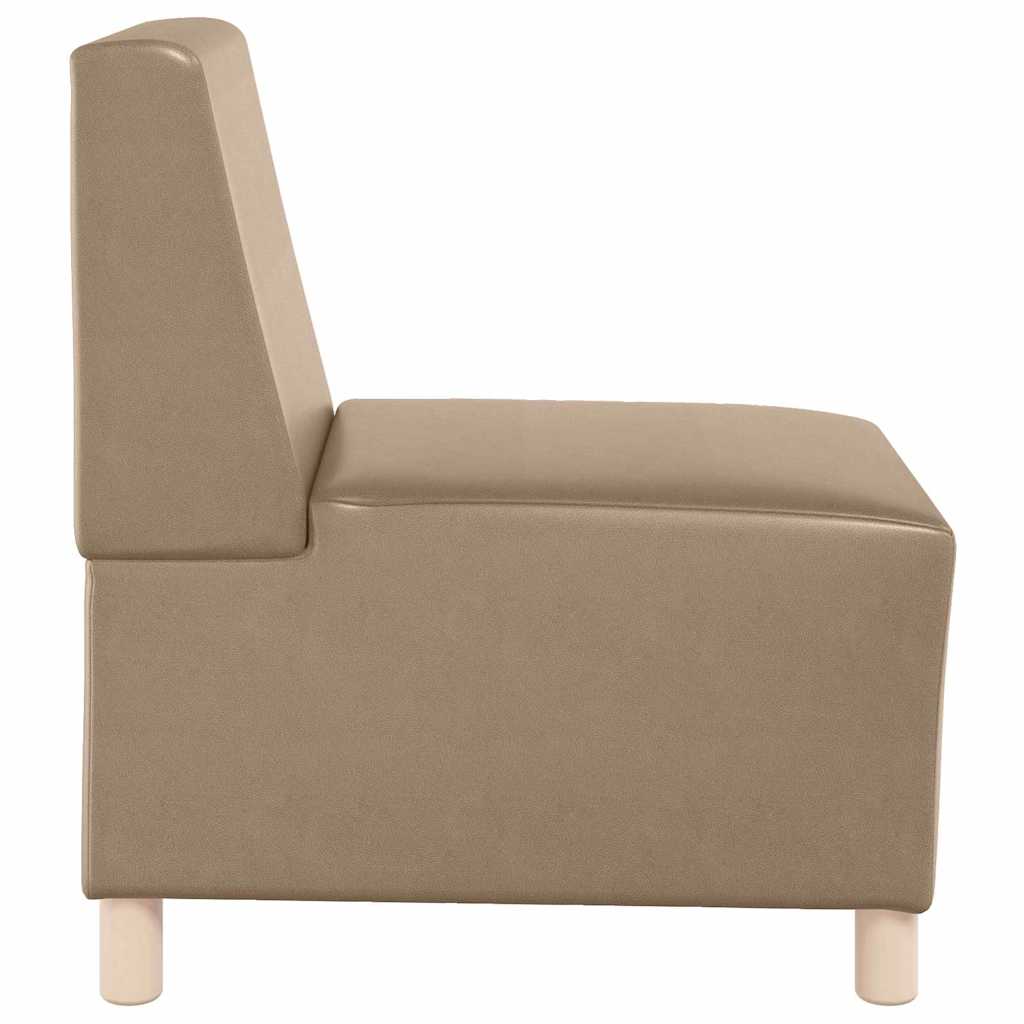 Modular Sofa Unit Armless 2 pcs Cappuccino 55 x 74 x 82 cm