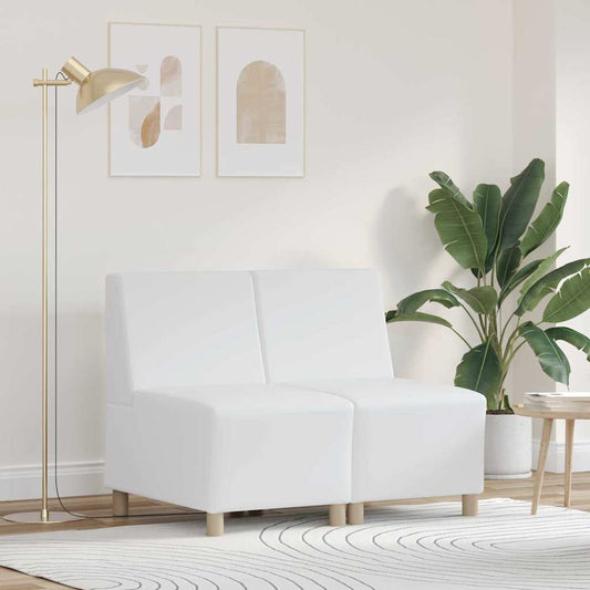 Modular Sofa Unit Armless 2 pcs White 55 x 74 x 82 cm