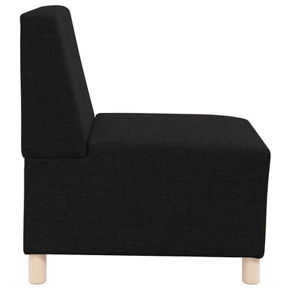 Modular Sofa Unit Armless 3 pcs Black 55 x 74 x 82 cm Fabric