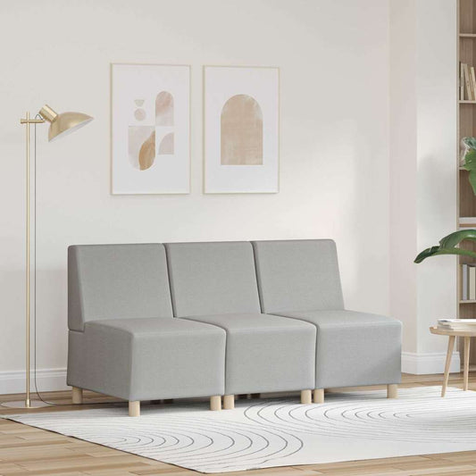 Modular Sofa Unit Armless 3 pcs Cloud Grey 55 x 74 x 82 cm