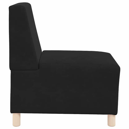 Modular Sofa Unit Armless 3 pcs Black 55 x 74 x 82 cm Velvet