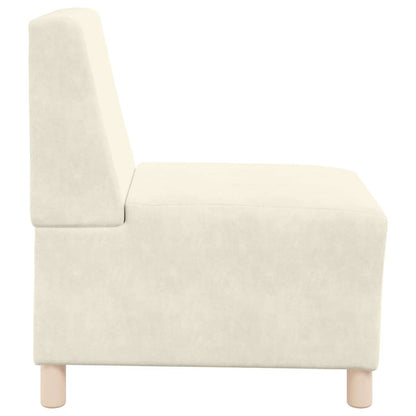 Modular Sofa Unit Armless 3 pcs Cream 55 x 74 x 82 cm Velvet