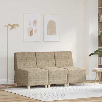 Modular Sofa Unit Armless 3 pcs Light Grey 55 x 74 x 82 cm