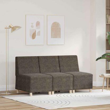 Modular Sofa Unit Armless 3 pcs Dark Grey 55 x 74 x 82 cm