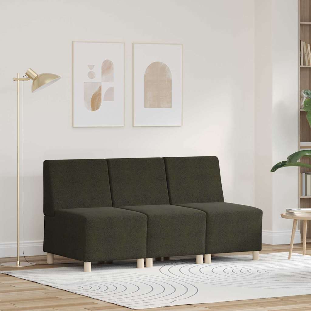 Modular Sofa Unit Armless 3 pcs Green 55 x 74 x 82 cm