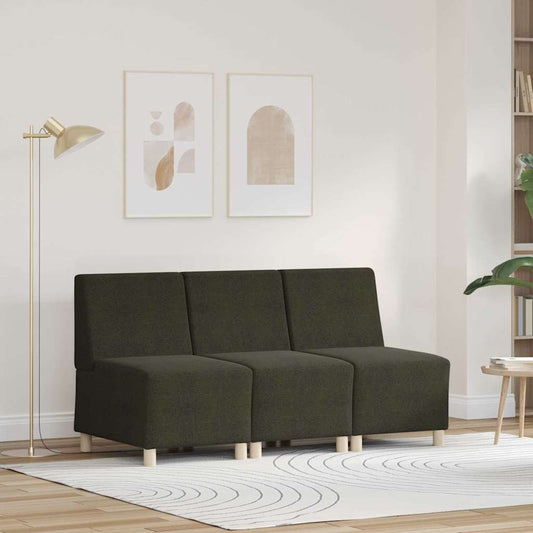 Modular Sofa Unit Armless 3 pcs Green 55 x 74 x 82 cm