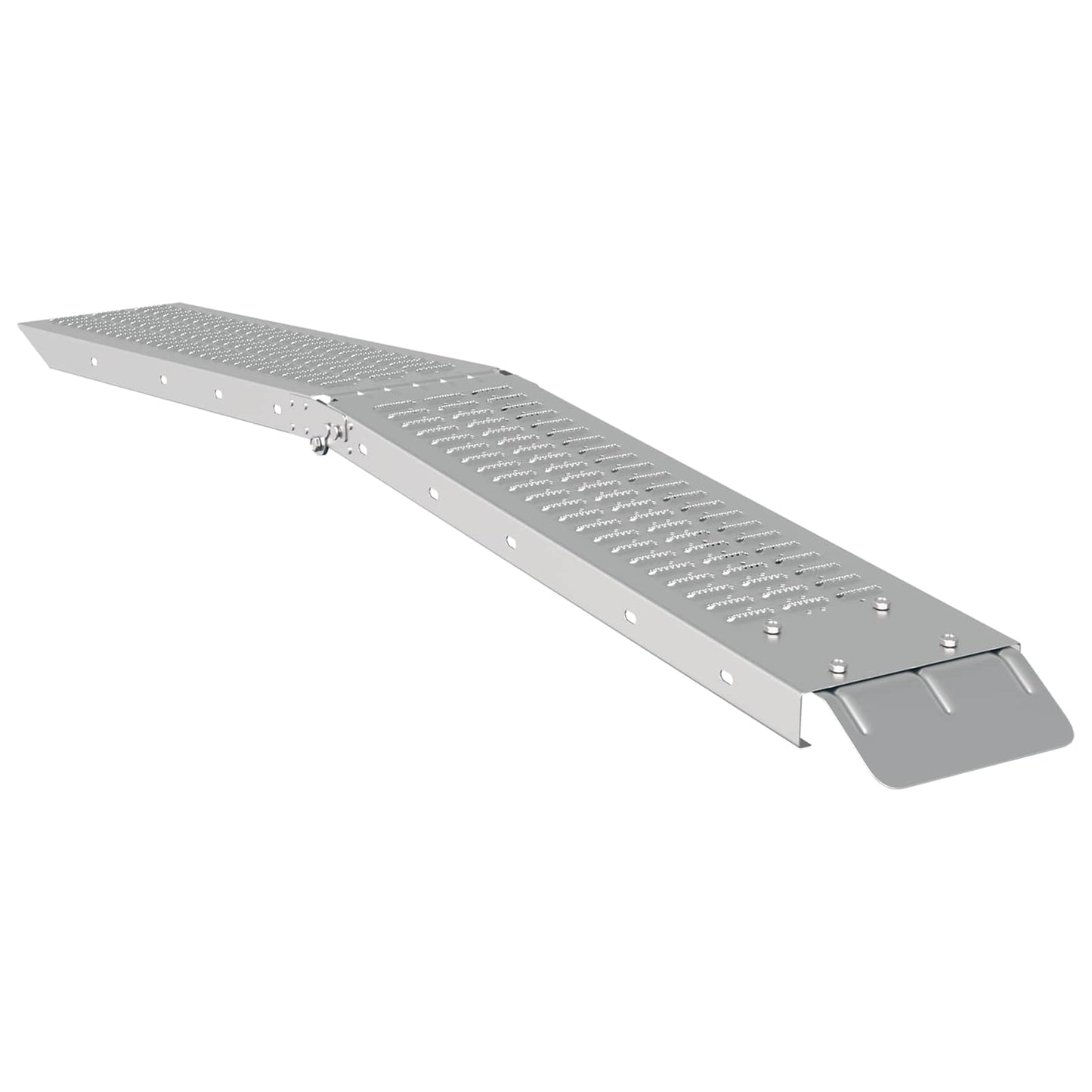 Foldable Ramp 200kg per ramp 2 pcs Silver 166 x 23 x 4.5 cm