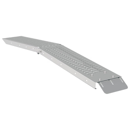 Foldable Ramp 200kg per ramp 2 pcs Silver 166 x 23 x 4.5 cm