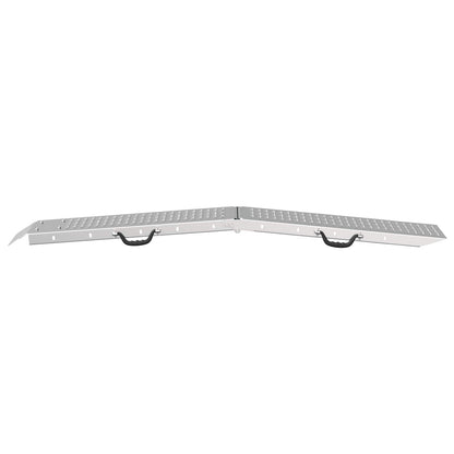 Foldable Ramp 200kg per ramp 2 pcs Silver 166 x 23 x 4.5 cm