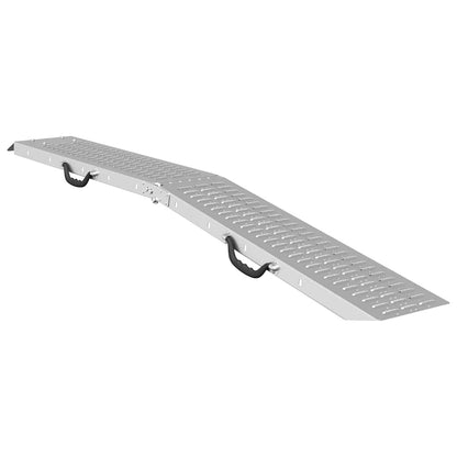 Foldable Ramp 200kg per ramp Folding Silver 186 x 23 x 4.5 cm