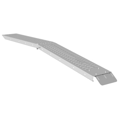 Foldable Ramp 200kg per ramp 2 pcs Silver 186 x 23 x 4.5 cm