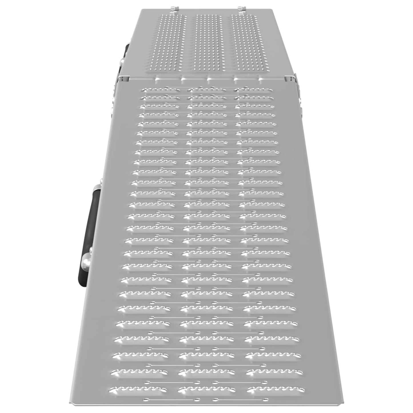 Foldable Ramp 200kg per ramp 2 pcs Silver 186 x 23 x 4.5 cm