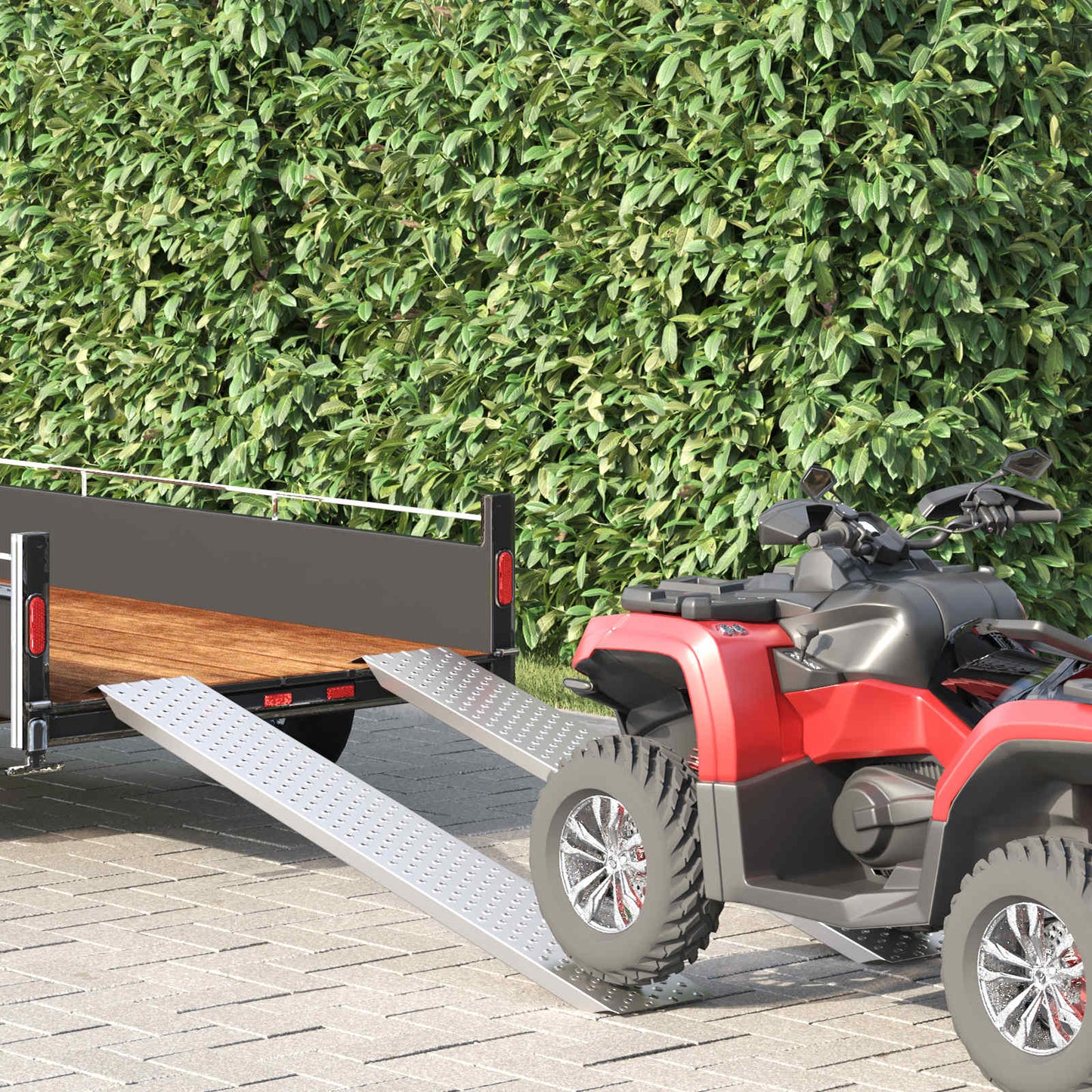 Loading Ramp 200 kg Silver 159 x 23 x 5 cm Galvanised Steel