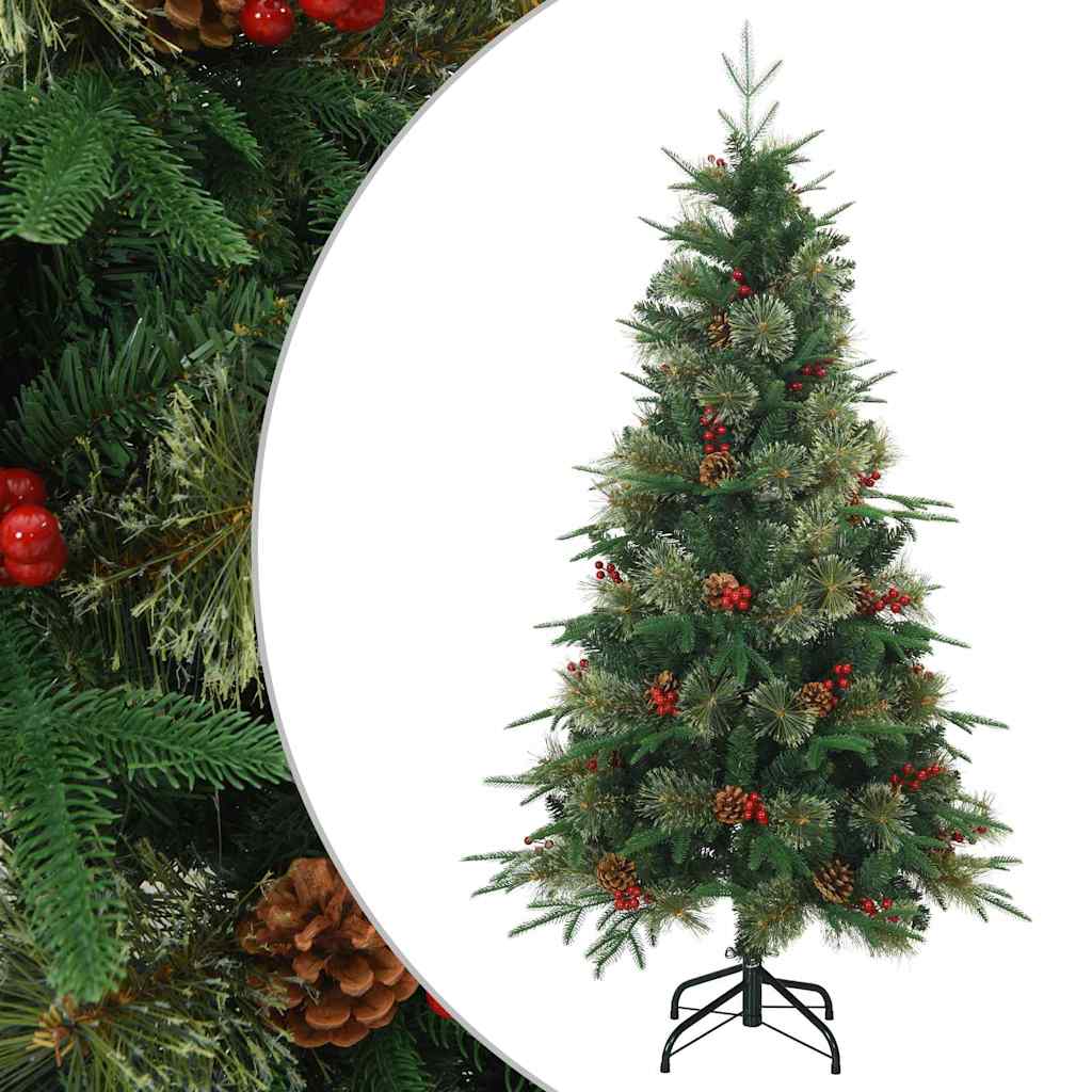Artificial Hinged Christmas Tree Green 120 cm PVC, PE and Steel