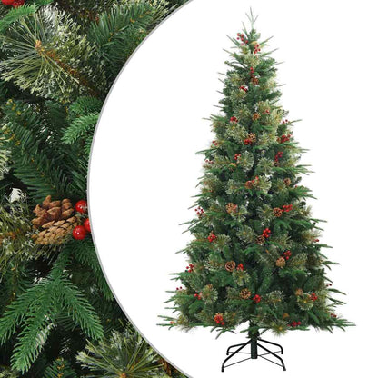 Artificial Hinged Christmas Tree Green 210 cm PVC, PE and Steel