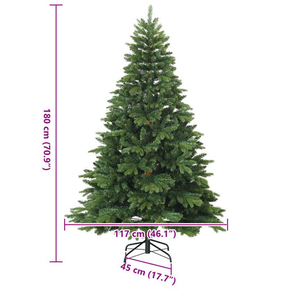Artificial Hinged Christmas Tree Green 180 cm PVC, PE and steel