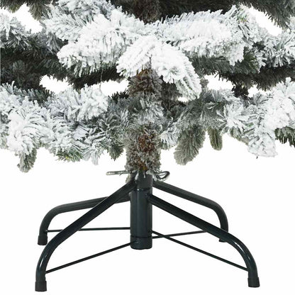 Artificial Hinged Christmas Tree Snow Flocked White 150 cm