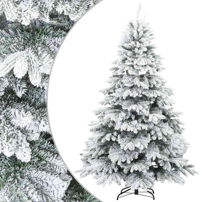 Artificial Hinged Christmas Tree Snow Flocked White 180 cm