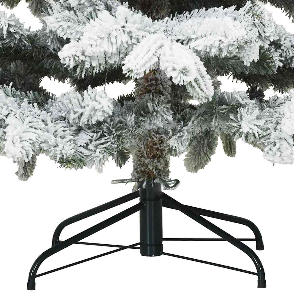 Artificial Hinged Christmas Tree Snow Flocked White 210 cm