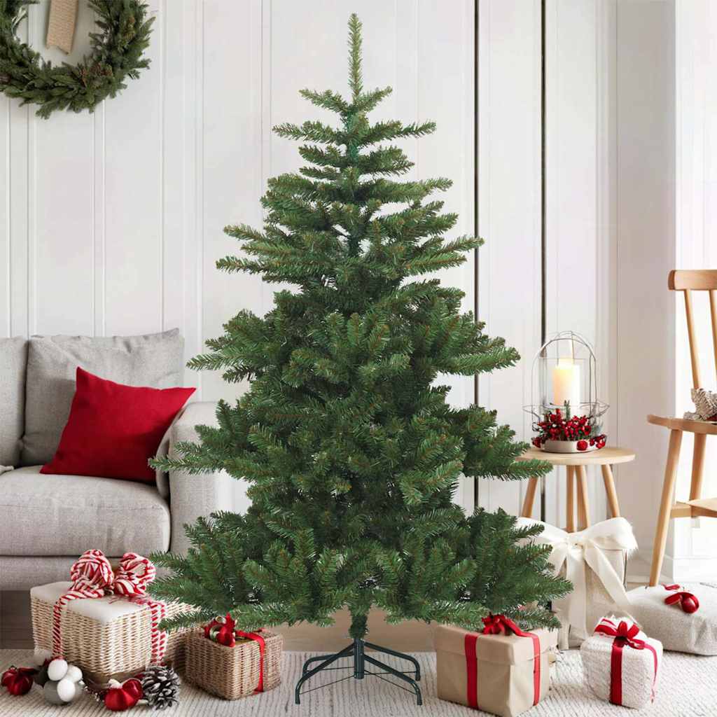 Artificial Hinged Christmas Tree Green 150 cm PVC, steel