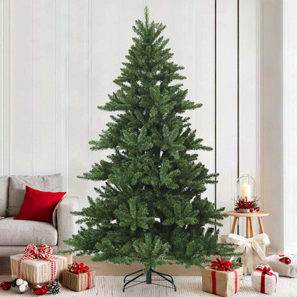 Artificial Hinged Christmas Tree Green 210 cm PVC, steel