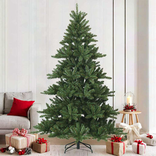 Artificial Hinged Christmas Tree Green 210 cm PVC, steel