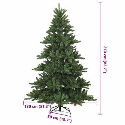 Artificial Hinged Christmas Tree Green 210 cm PVC, steel