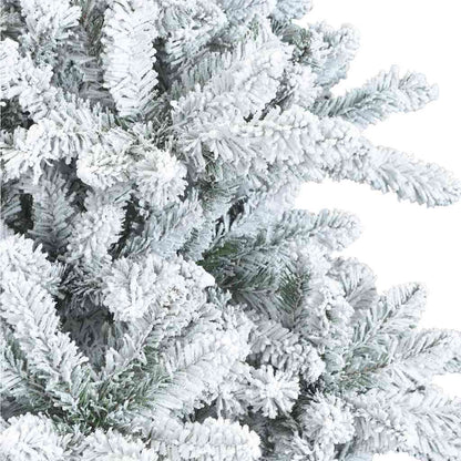 Artificial Hinged Christmas Tree Snow Flocked White 180 cm