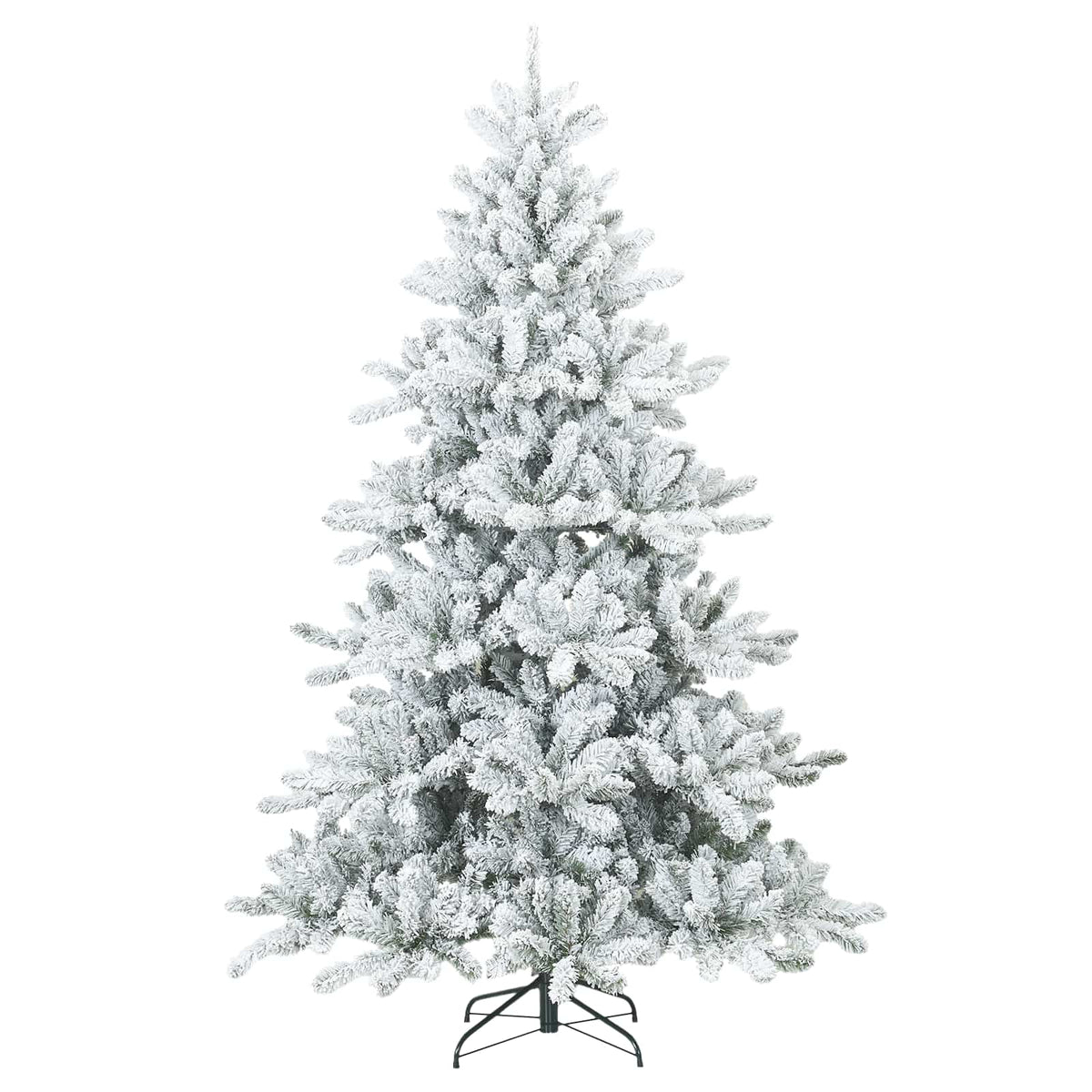 Artificial Hinged Christmas Tree Snow Flocked White 240 cm