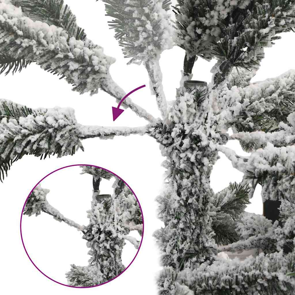 Artificial Hinged Christmas Tree Snow Flocked White 240 cm